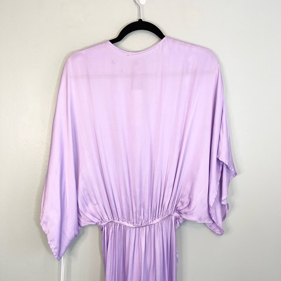 Young Fabulous & Broke Purple Surplice Kimono Twisted Hi Low Siren Dress XS NWT - Picture 5 of 15